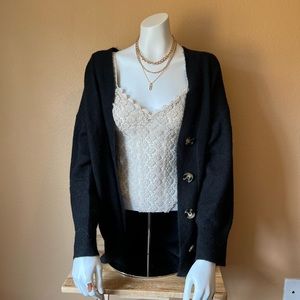 H&M Fuzzy Button Down Cardigan